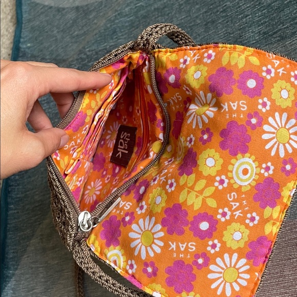 The Sak Elegant Brown Crochet Crossbody Bag - Picture 5 of 9